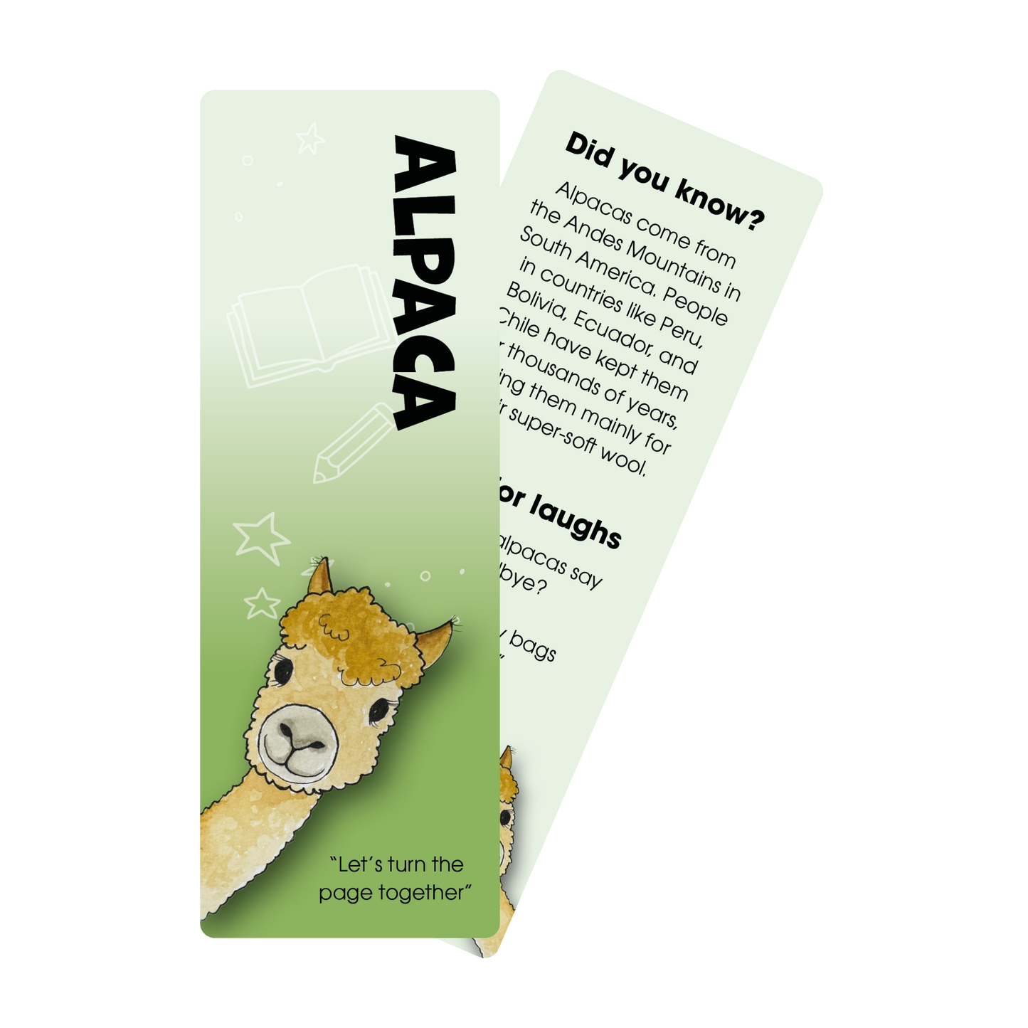 Alpaca Bookmark
