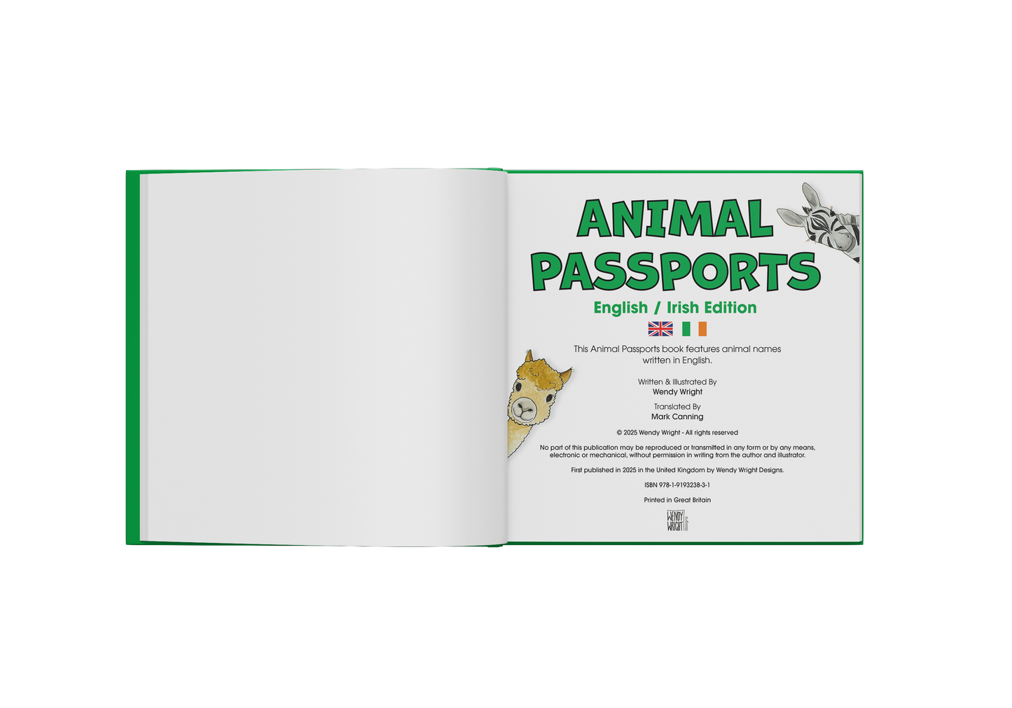 Animal Passports: English / Irish Edition - Hardback Book