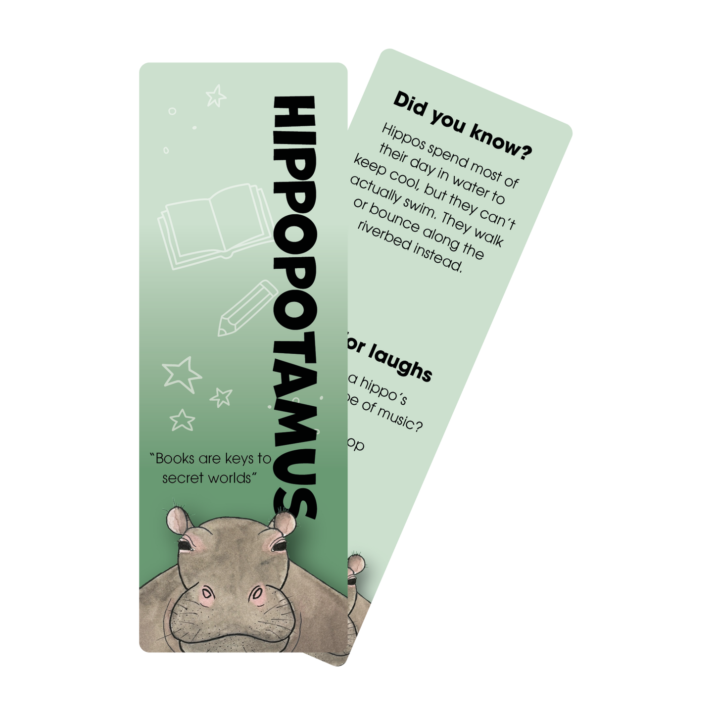 Hippopotamus Bookmark